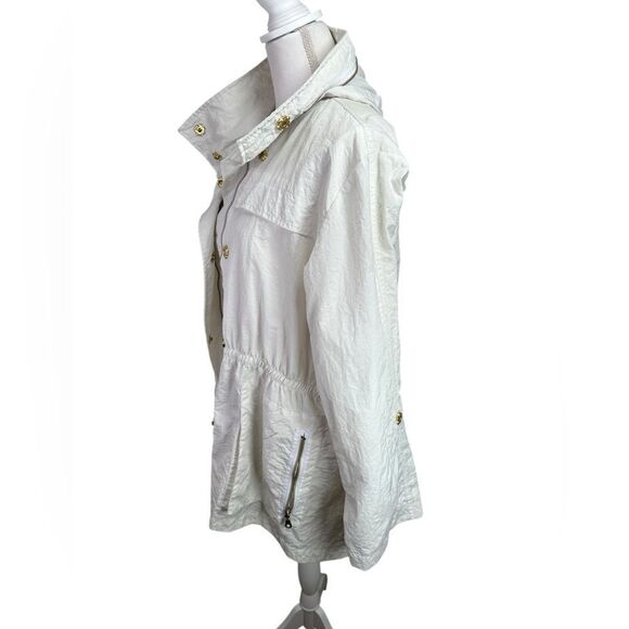 Venezia Nylon Outer Shell Stylish Trenchcoat Jacket Size XL Color Antique White - Picture 5 of 15